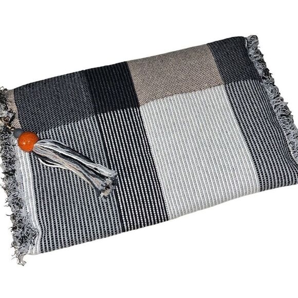 Loo‎ Loo Bags Flap Clutch Fringe Boho Removable Tassel NWT 13.5” x 8.5”